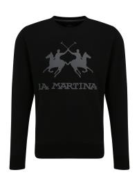La Martina Sweatshirt  cinzento / preto