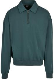 Urban Classics Sweatshirt 'Collar Crew'  verde escuro