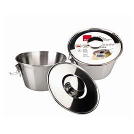 Forma Pudim Flan Inox com Tampa 16CM