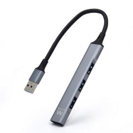 EWENT - USB3.2 GEN 1 HUB 7 PORTS COM SWITCHES, POWER ADAPTER, USB-A AND USB-C