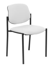 Silla fija Villalgordo bali blanco chasis negro