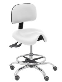 Taburete Zarza similpiel blanco