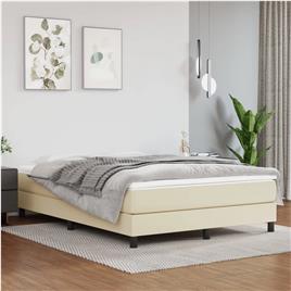 vidaXL Colchão de molas ensacadas 140x200x20 cm couro artificial creme