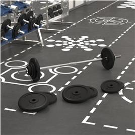 vidaXL Barra com discos 90 kg