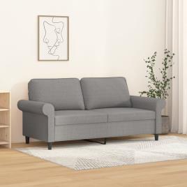 vidaXL Sofá de 2 lugares em tecido 140 cm cinzento-claro