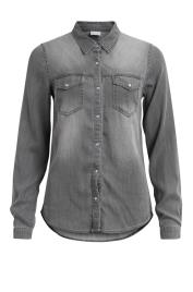 VILA Blusa 'Bista'  cinzento denim