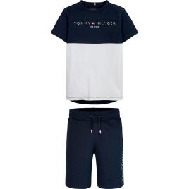 Tommy Hilfiger Kids Essential Colorblock Short Set Tracksuit Preto 10 Years Rapaz