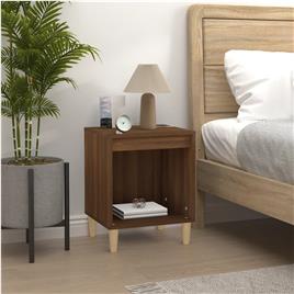 vidaXL Mesa de cabeceira 40x35x50 cm cor carvalho castanho