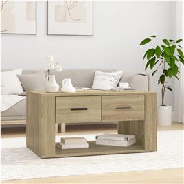 vidaXL Mesa de centro 80x50x40 cm derivados madeira carvalho sonoma