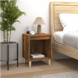 vidaXL Mesa de cabeceira 40x35x50 cm cor carvalho fumado