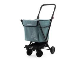 Carro Compras Jumbo Rodas Giratórias Jasp GARMOL Azul