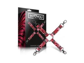 Hog Tie De Couro INTOYOU Vegan Diamond Line Vermelho