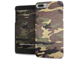Capa I-PAINT Hard Camo iPhone 7 Plus, 8 Plus Castanho
