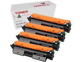 Pack 4 Toners Compatíveis HP CF217A 17A Preto CF217A 17A para Laserjet M 102 Laserjet MFP M130