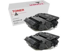 Pack 2 Toners Compatíveis HP CE255X Preto