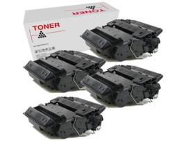 Pack 4 Toners Compatíveis HP Ce255X Preto Ce255X