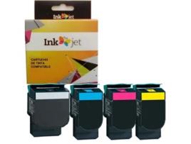 Pack 4 Tinteiros Compatíveis Lexmark 71B20K0 71B20C0 71B20M0 71B20Y0 para Cs317 / Cx317 / Cs417 / Cx417