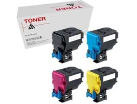 Pack 4 Toners Compatíveis TNp22K/TNp22C/TNp22M/TNp22Y Konica Minolta Bizhub C35/C35P A0X5152 A0X5252 A0X5352 A0X5452
