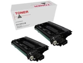 Pack 2 Toners Compatíveis HP CF237A 37A Enterprise Flow MFP M631 M632 M607 M608 M609 Preto