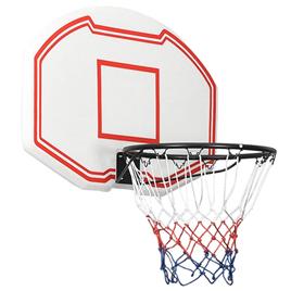 vidaXL Tabela de basquetebol 90x60x2 cm polietileno branco