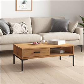 vidaXL Mesa de centro 90x50x35 cm pinho reciclado maciço