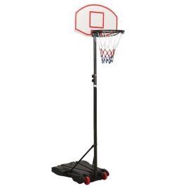 vidaXL Tabela de basquetebol 216-250 cm polietileno branco