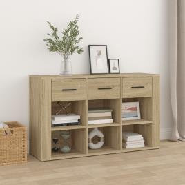 vidaXL Aparador 100x30x59,5 cm derivados de madeira carvalho sonoma