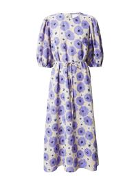 SISTERS POINT Vestido 'VENTIA'  bege / roxo / roxo escuro / branco