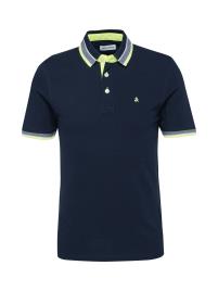 JACK & JONES Camisa 'Paulos'  navy / acinzentado / kiwi / branco