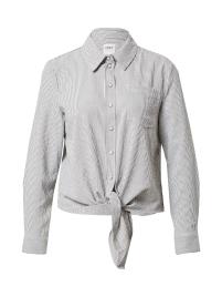 ONLY Blusa 'Lecey'  cinzento escuro / branco
