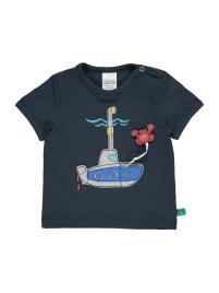 Fred's World by GREEN COTTON Camisola 'Hello Submarine'  azul / azul escuro / acinzentado / melancia