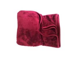 Manta Xadrez Liso M`DECO (Bordeaux - 150X200cm)