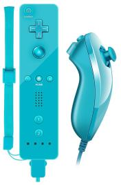 Pack Comando Wii Remote C/ Wii Motion Plus e Nunchuck (Azul)