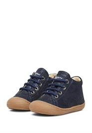 Botinhas para bebé, Cocoon Fantaisie, da NATURINO®, especial primeiros passos azul escuro estampado