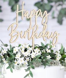 Topper De Madeira Happy Birthday