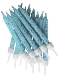 Velas Glitter Azul Céu