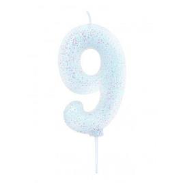 Vela Glitter Nº9 - Iridiscente