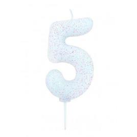 Vela Glitter Nº5 - Iridiscente