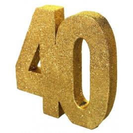 Centro De Mesa Glitter Gold - 40