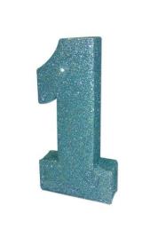 Centro De Mesa Glitter Nº1 - Azul