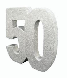 Centro De Mesa Glitter Silver - 50