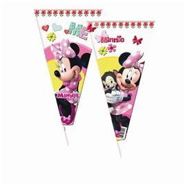 6 Sacos Cone Para Gomas/brindes - Minnie