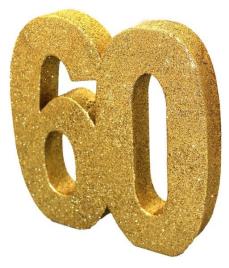 Centro De Mesa Glitter Gold - 60