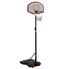 vidaXL Tabela de basquetebol 216-250 cm polietileno preto