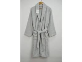 Roupão de Banho Premium VIDAL HOME 100% Algodão 400 Gr (XL - Cinza)