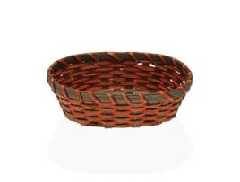 Cesto para Pão Versa Laranja Entrançado Bambu Algas marinhas (15,5 x 6,5 x 21 cm)