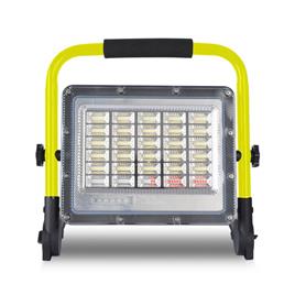 Projetor led 100w com bateria de lítio recarregável + emergência branco frio