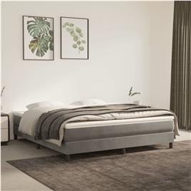 vidaXL Colchão de molas ensacadas 160x200x20 cm veludo cinza-claro