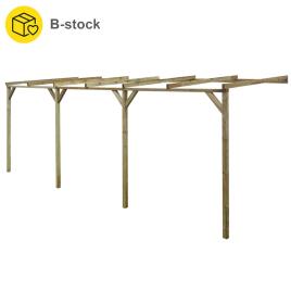 vidaXL Pérgola inclinada c/ defeito 2x6x2,2 m pinho maciço impregnado