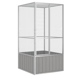 vidaXL Gaiola p/ pássaros 111x107x211,5 cm aço galvanizado cinzento